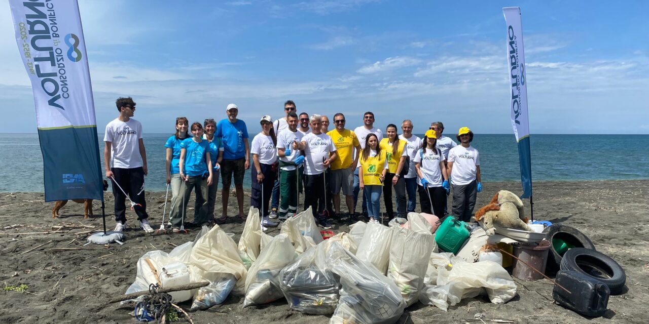 Ripulita la spiaggia di foce Regi Lagni in vista della nidificazione della Tartaruga marina comune – Cronaca Flegrea