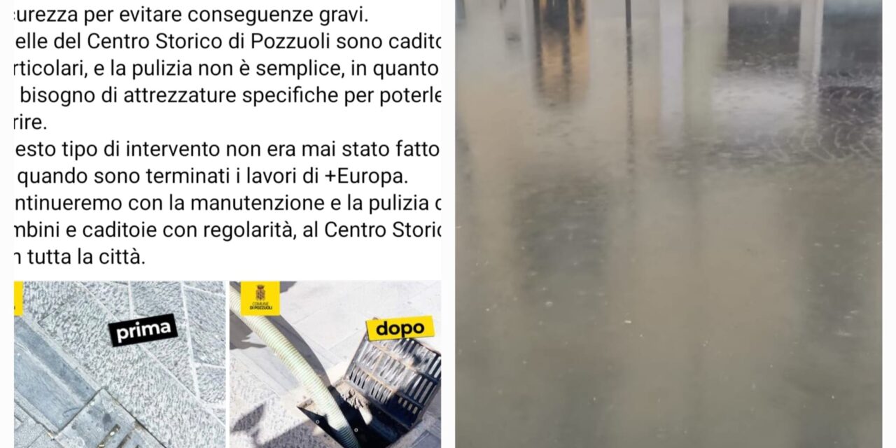 piazza allagata e città bloccata – LE FOTO – Cronaca Flegrea