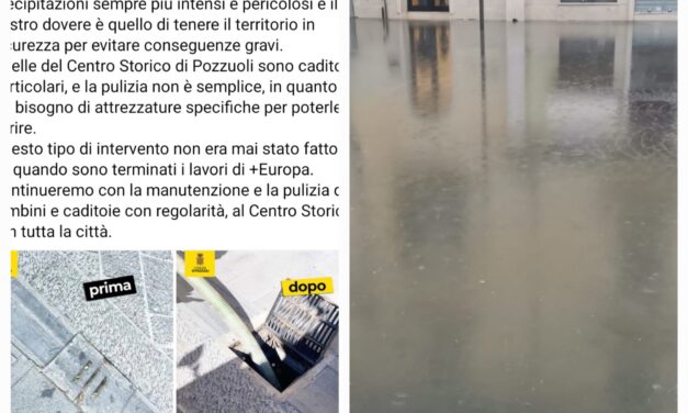 piazza allagata e città bloccata – LE FOTO – Cronaca Flegrea