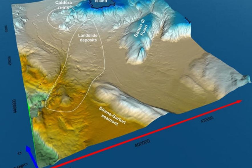 Campi Flegrei, ritrovato un antico vulcano sommerso e un’enorme frana: il nuovo studio dell’Ingv e Cnr