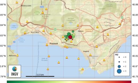 la mappa degli epicentri delle scosse